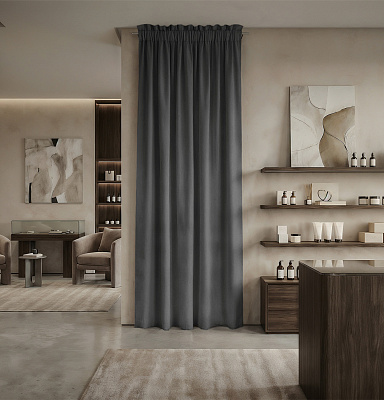 Штора Микровелюр v33 с креплением Кулиса с гребешком