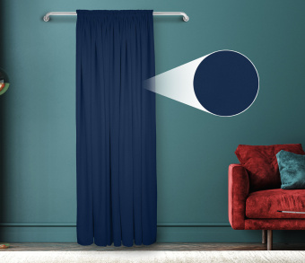 Штора Велюр матовый с креплением Шторная тесьма v32. Фото 1