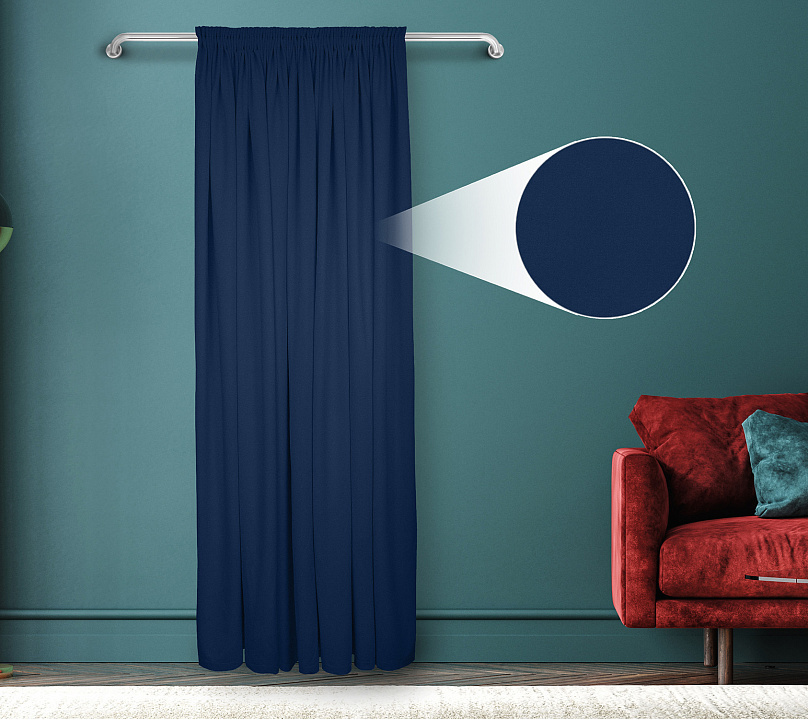 Штора Велюр матовый с креплением Шторная тесьма v32. Фото 1