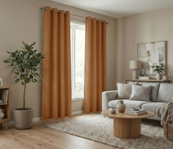 Штора Микровелюр v09 с креплением Люверсы. Фото 2