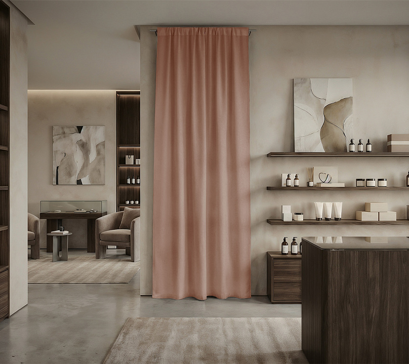 Штора Микровелюр v17 с креплением Кулиса. Фото 1