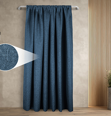 Штора Димаут Рогожка с креплением Кулиса v19 блэкаут