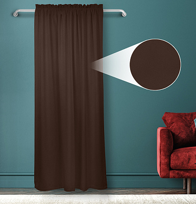 Штора Велюр матовый с креплением Кулиса с гребешком v31