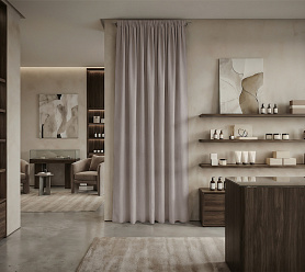 Штора Микровелюр v18 с креплением Шторная тесьма