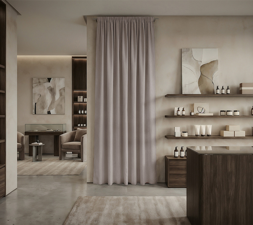 Штора Микровелюр v18 с креплением Шторная тесьма. Фото 1