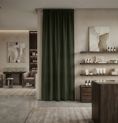 Штора Микровелюр v25 с креплением Кулиса