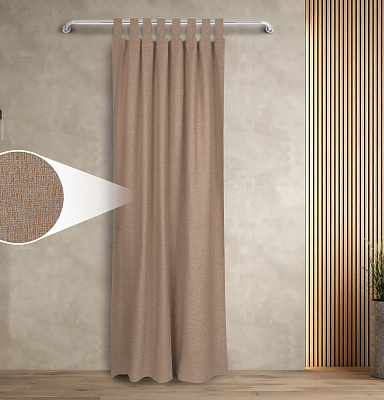 Штора Димаут Рогожка с креплением Петли с липучкой v07 блэкаут