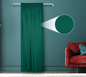 Штора Велюр матовый с креплением Шторная тесьма v16