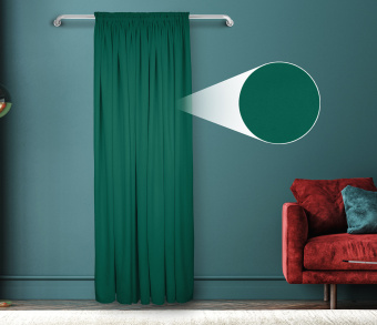 Штора Велюр матовый с креплением Шторная тесьма v16. Фото 1