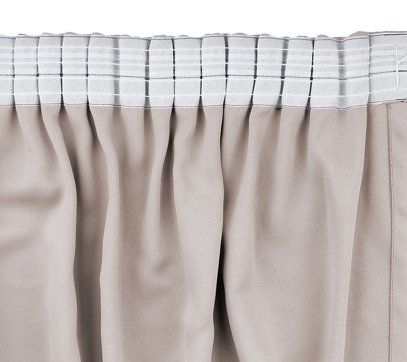 Шторы Премиум бежевые на тесьме. Фото 6