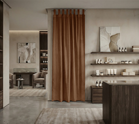 Штора Микровелюр v27 с креплением Петли