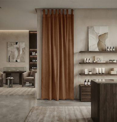 Штора Микровелюр v27 с креплением Петли