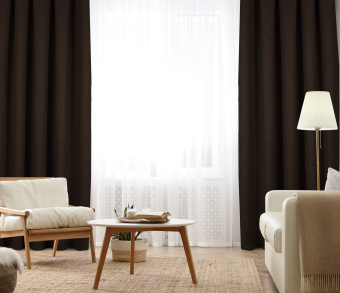 Штора Димаут Рогожка с креплением Люверсы v27. Фото 2