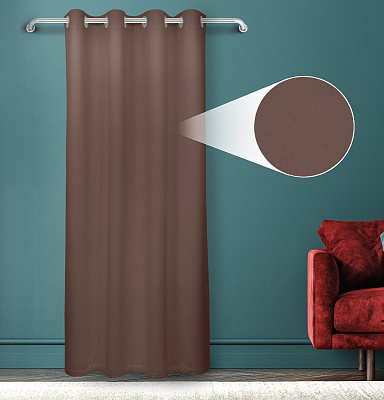 Штора Велюр матовый с креплением Люверсы v08