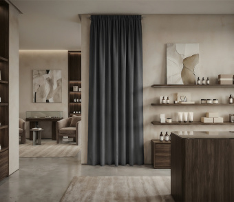 Штора Микровелюр v33 с креплением Шторная тесьма. Фото 1