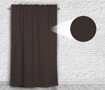 Шторы Премиум коричневые на кулиске с гребешком. Фото 4