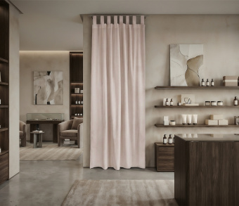 Штора Микровелюр v04 с креплением Петли с липучкой. Фото 1