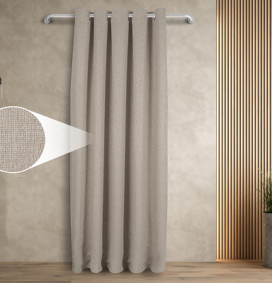 Штора Димаут Рогожка с креплением Люверсы v08 блэкаут