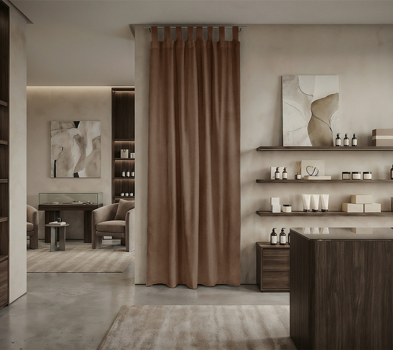 Штора Микровелюр v26 с креплением Петли. Фото 1