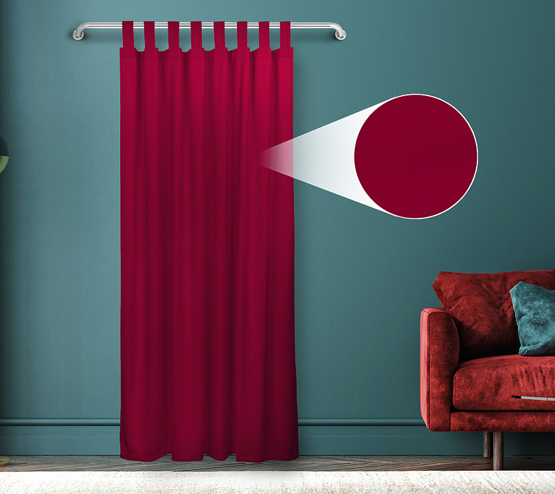 Штора Велюр матовый с креплением Петли v28. Фото 1