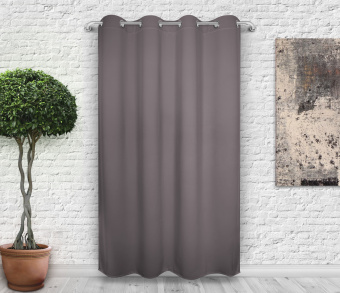 Шторы Премиум светло-коричневые на люверсах. Фото 3