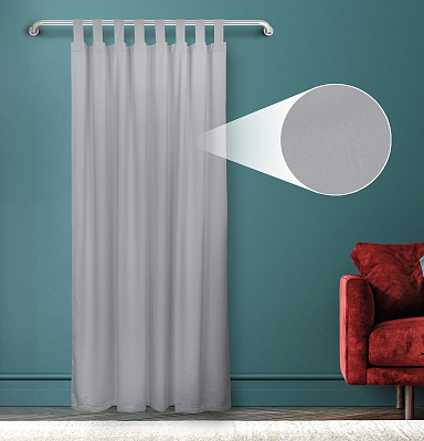 Штора Велюр матовый с креплением Петли v12