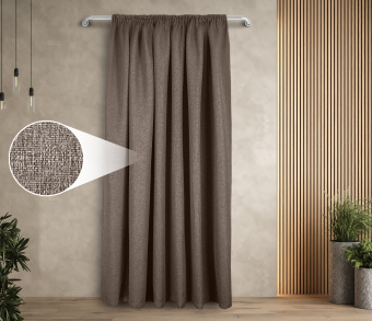 Штора Димаут Рогожка с креплением Шторная тесьма v25. Фото 1