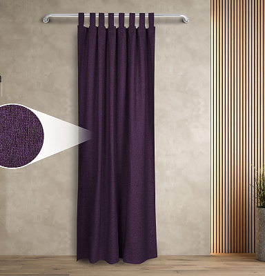 Штора Димаут Рогожка с креплением Петли с липучкой v28 блэкаут