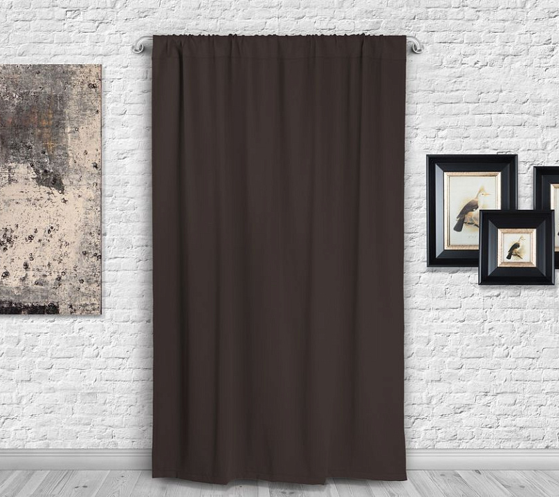 Шторы Премиум коричневые на кулиске. Фото 3
