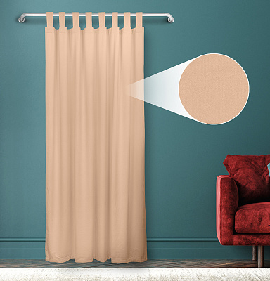 Штора Велюр матовый с креплением Петли с липучкой v03