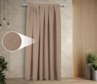 Штора Димаут Рогожка с креплением Кулиса v07. Фото 1