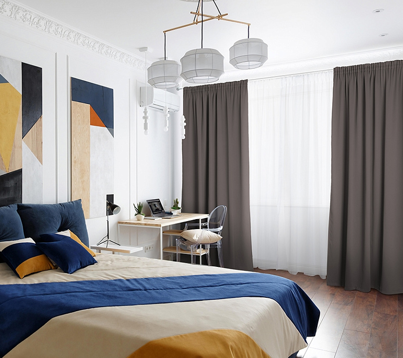 Шторы Премиум светло-коричневые на тесьме. Фото 1