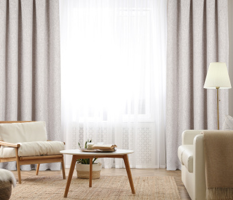 Штора Димаут Рогожка с креплением Люверсы v02. Фото 2