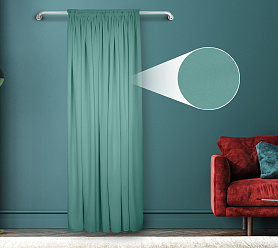 Штора Велюр матовый с креплением Шторная тесьма v14
