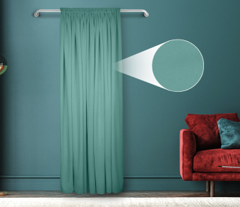 Штора Велюр матовый с креплением Шторная тесьма v14. Фото 1