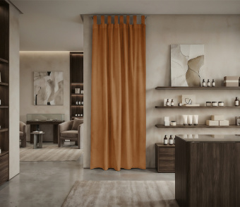 Штора Микровелюр v09 с креплением Петли с липучкой. Фото 1