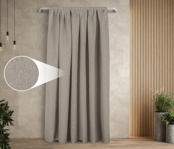 Штора Димаут Рогожка с креплением Кулиса v09. Фото 1