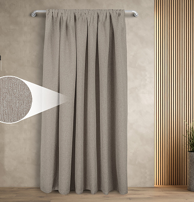 Штора Димаут Рогожка с креплением Кулиса v09 блэкаут