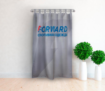 Шторы Премиум с логотипом на петлях без липучек. Фото 3