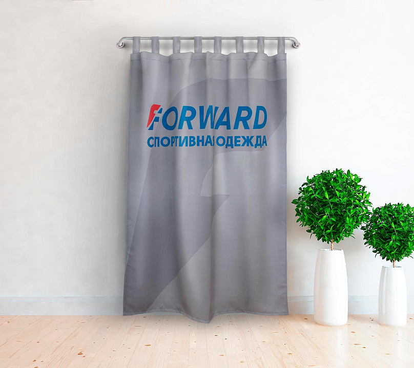 Шторы Премиум с логотипом на петлях без липучек. Фото 3