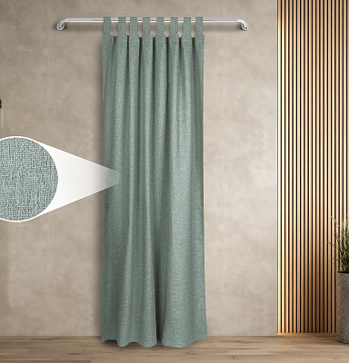 Штора Димаут Рогожка с креплением Петли v14 блэкаут