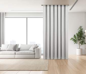 Штора Премиум Рогожка v01 с креплением Люверсы. Фото 2