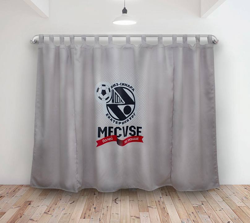 Шторы Премиум с логотипом на петлях без липучек. Фото 5
