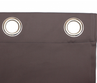 Шторы Премиум светло-коричневые на люверсах. Фото 5