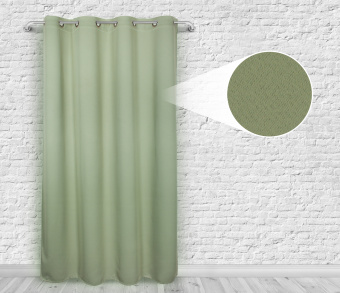Шторы Премиум зеленые на люверсах. Фото 4