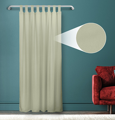 Штора Велюр матовый с креплением Петли v13