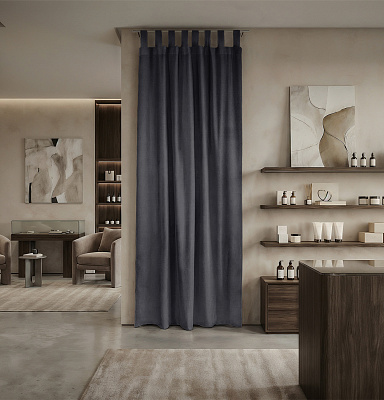 Штора Микровелюр v32 с креплением Петли