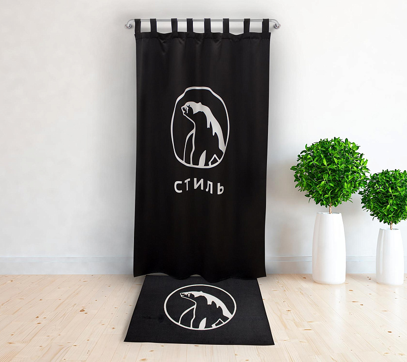 Шторы Премиум с логотипом на петлях без липучек. Фото 6