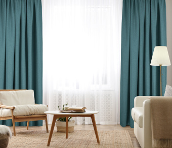 Штора Димаут Рогожка с креплением Шторная тесьма v17. Фото 2