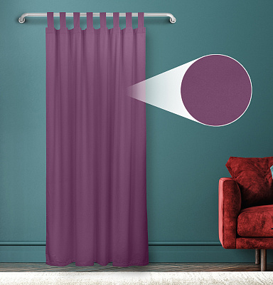 Штора Велюр матовый с креплением Петли v26